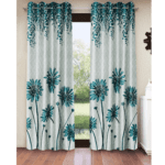 polyester semi transparent door curtain (pack of 2, green) (copy)