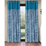 polyester semi transparent door curtain (pack of 2, blue) (copy)