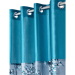 polyester semi transparent door curtain (pack of 2, blue) (copy)