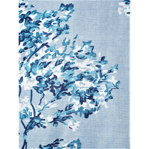 polyester semi transparent door curtain (pack of 2, blue)