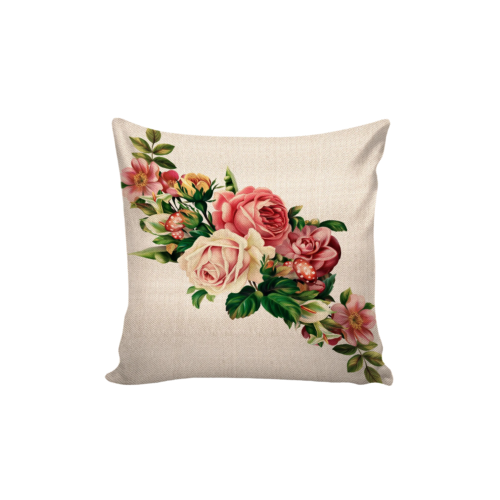 digital printed cushions cover (pack of 5, 16x16 inch, flower print)